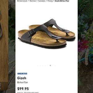 Worn Gizeh Black Leather Birkenstocks
